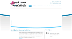 Desktop Screenshot of northdurhamwomenshealth.com